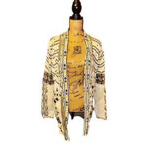 Dragonfly Brand Open Front Long Cardigan Size S